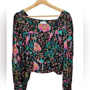 Sandro floral silk blouse